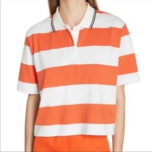NWT Tory Burch cropped striped polo